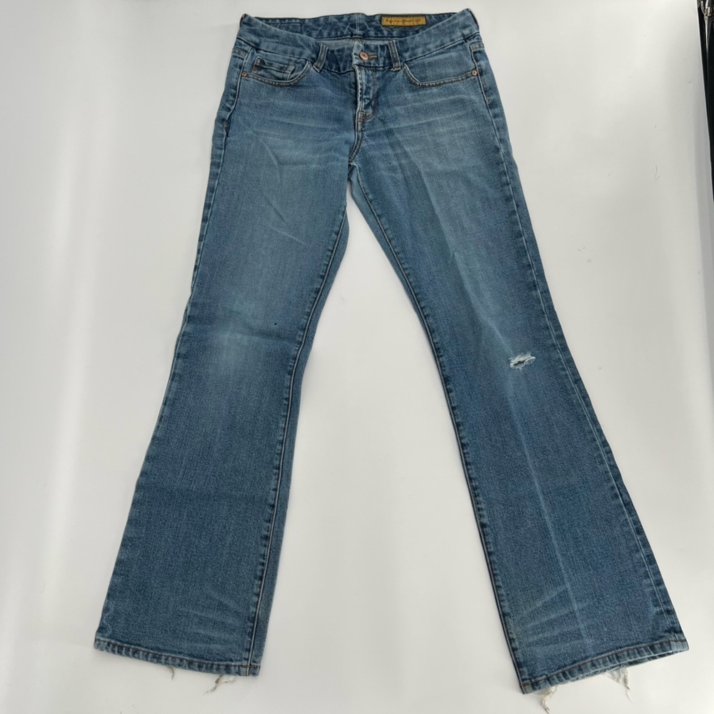 Seven7 Regular Boot Cut Frayed Hem Distressed Jeans Size 32 Women’s